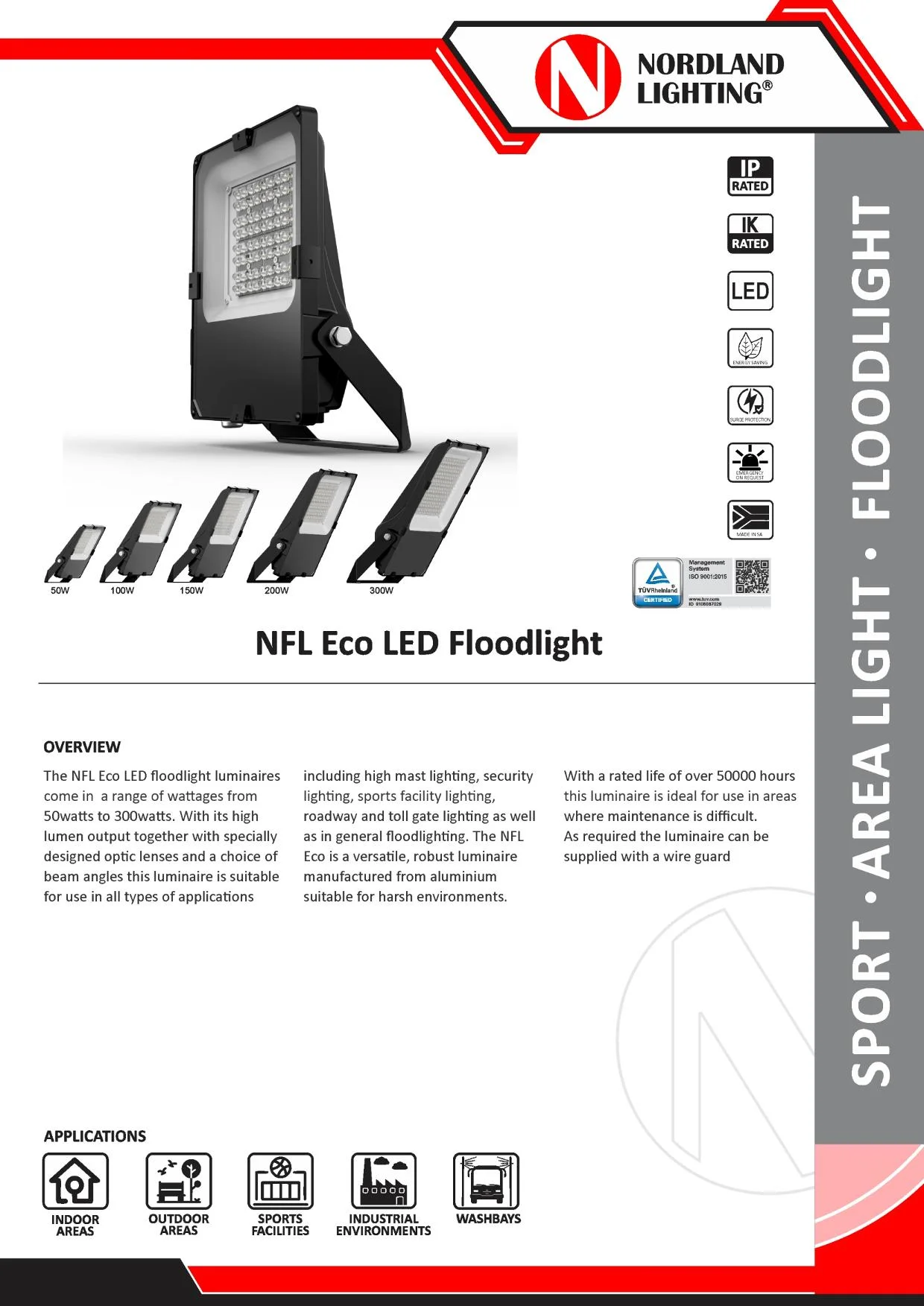 NL25 Nordland NFL Eco LED Floodlight Luminaire